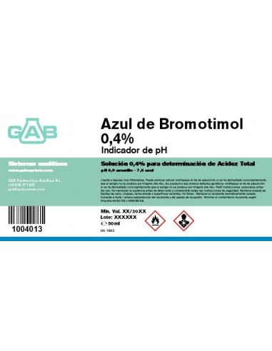 AZUL BROMOTIMOL 0.4% GAB 50 ml