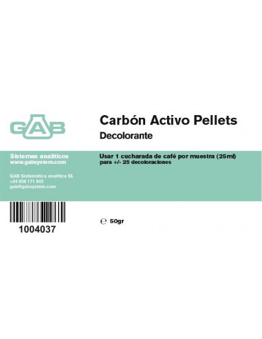 CARBON ACTIVO pellets GAB 50 gr