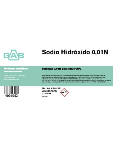 SODIO HIDROXIDO 0.01N para SO2 PAUL;...