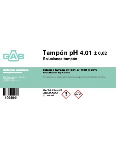 TAMPON pH 4.01 GAB 250 ml